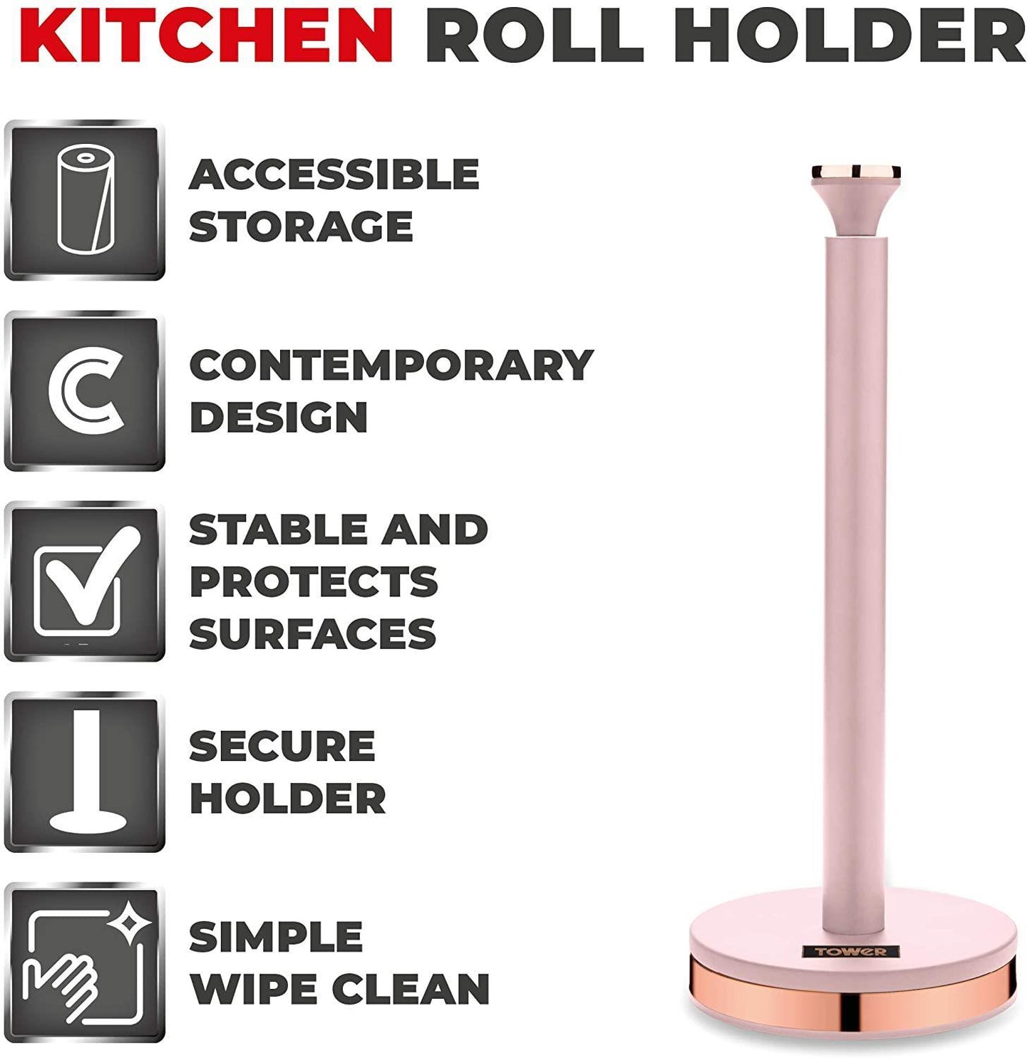 Tower Cavaletto Towel Pole Pink