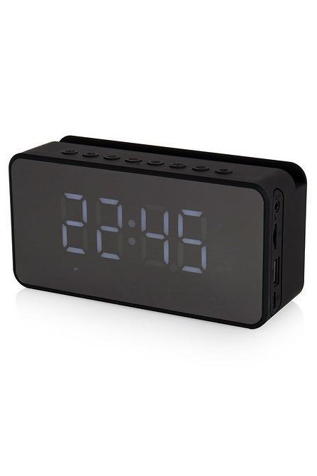 Akai A58117 Core Clock Alarm Bluetooth Speaker, Black