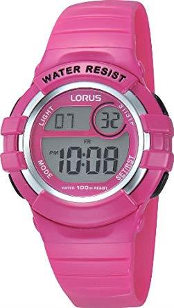 Lorus Girls Pink PU Strap Water Resistant Sports Watch R2387HX9