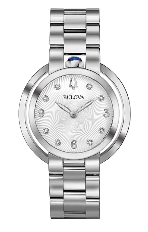 Bulova Ladies Quartz Rubaiyat Stainless Steel Watch 96p184