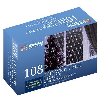 Christmas Workshop 108 LED Net Static Light - White (Carton of 12)