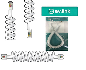 AV:Link Replacement Coiled Telephone Handset Curly RJ11 - RJ11 Plug Lead 113.520UK