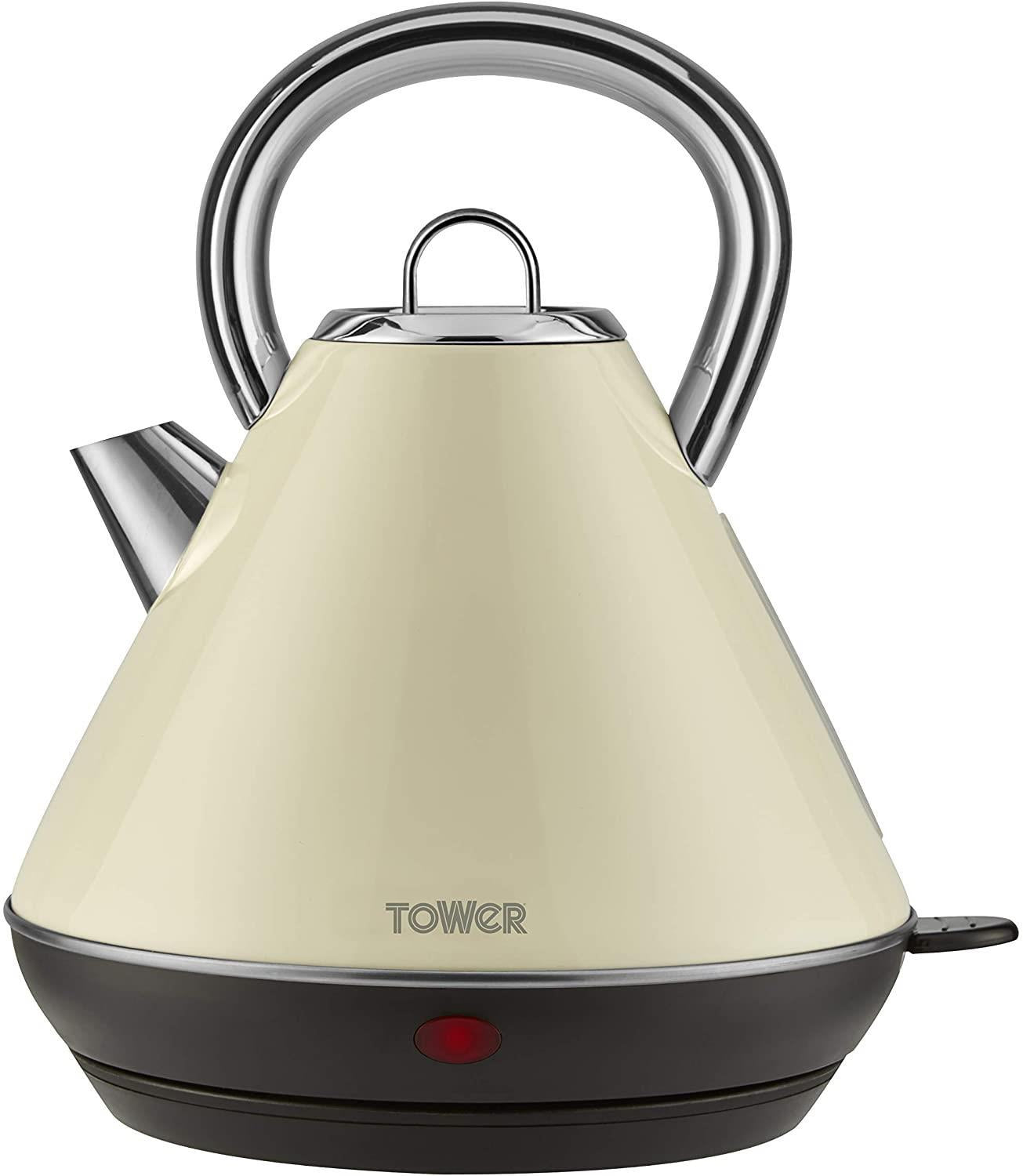 Tower Infinity Rapid Boil Traditional Kettle 3000w 1.8L Cream T10019C