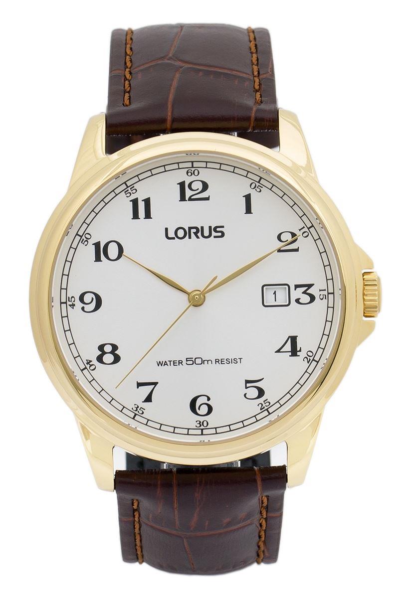 Lorus Mens Analogue Classic Quartz Watch With Leather Strap Rs982ax9