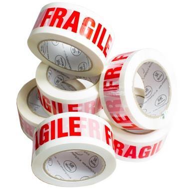 FRAGILE TAPE PACKAGING 48mm X 91m PK6