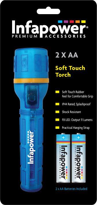 Infapower 2 x AA Soft Touch Torch Shock Resistant