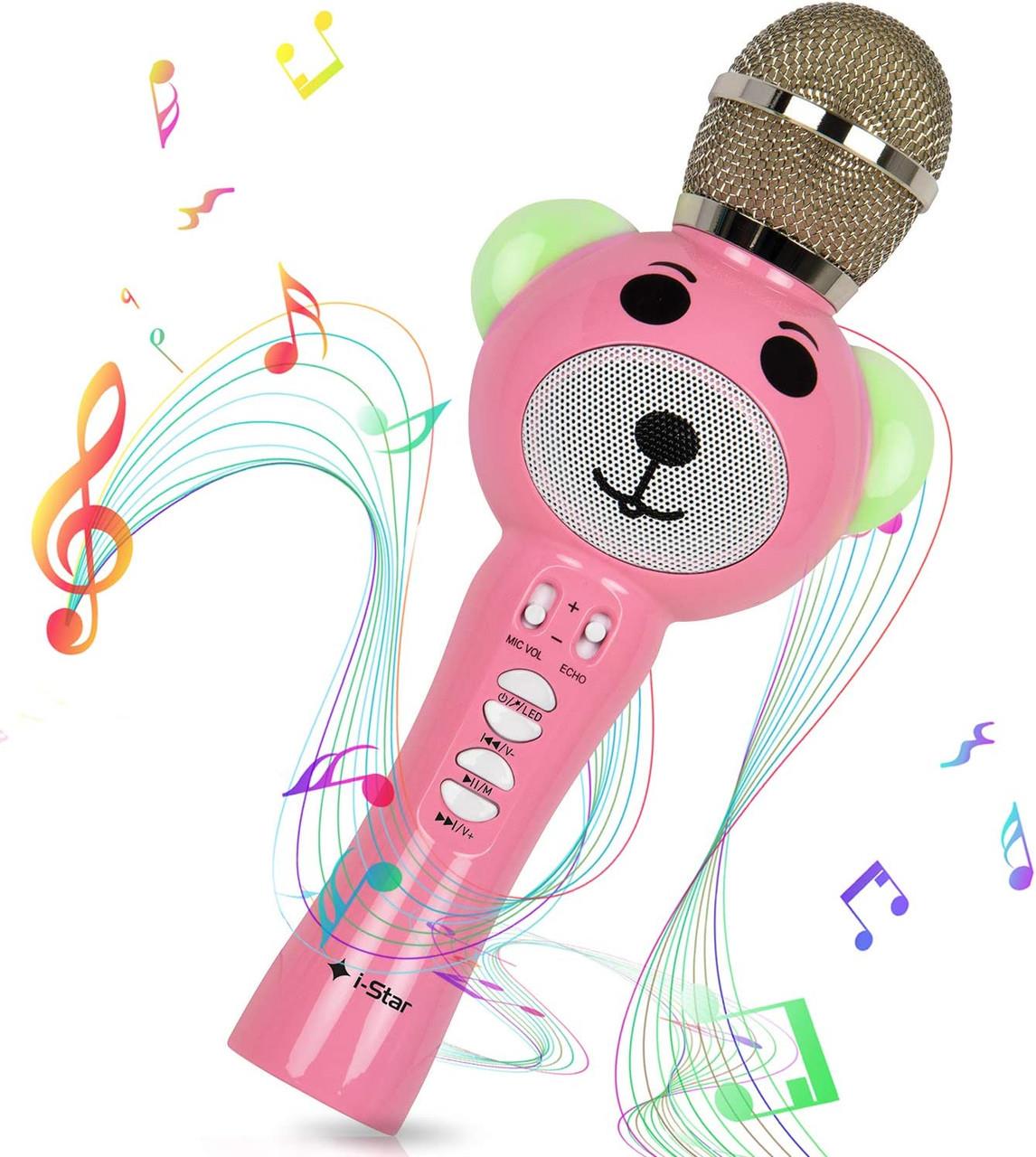 i-Star Kids Karaoke Microphone Pink- 90043PI