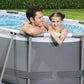 BESTWAY 10'X6'7"X33" PWR STL OVAL POOL SET (Carton of 1)