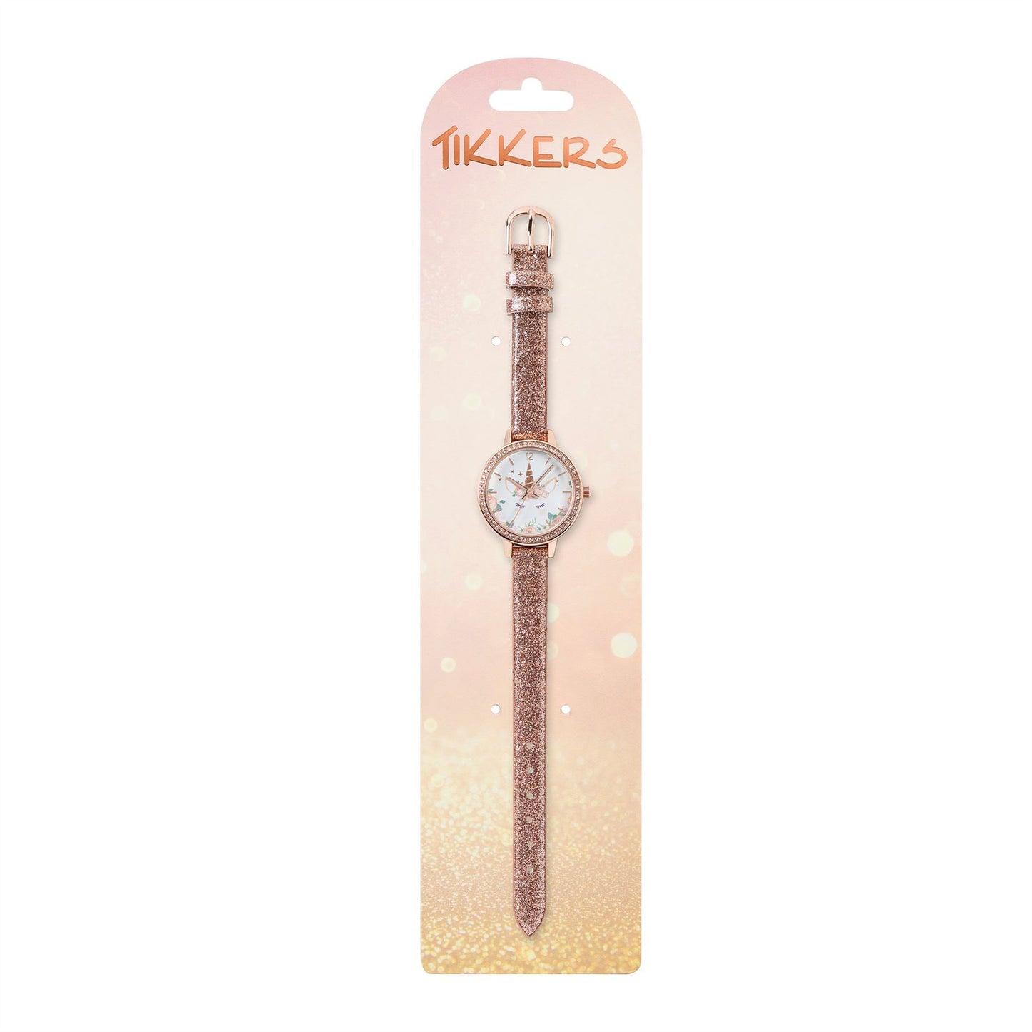 Tikkers Girls Unicorn Glittery Strap Watch ATK1054