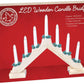 The Christmas Workshop Wooden Christmas Candle Bridge Pine Wood Finish Warm White LED Colour 40cm x 33cm x 5cm Battery Powered