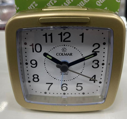 COLMAR ALARM CLOCK WITH SNOOZE/LIGHT GOLD & Black C145