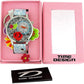 Time Design Kids Children Quartz Analogue Floral Watch Key Ring Set TDX4526- CLEARANCE NEEDS RE-BATTERY