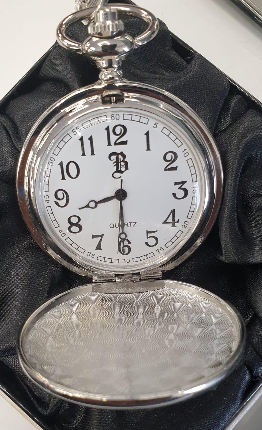 M5000 BOXX PLAIN QUARTZ POCKET WATCH AVAILABLE IN MULTIPLE COLOUR