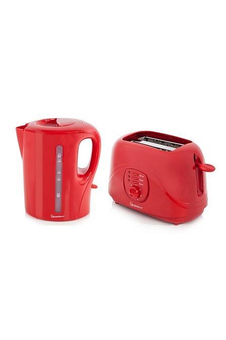 Signature 1.7L Kettle And 2 Slice Toaster Combo - Red