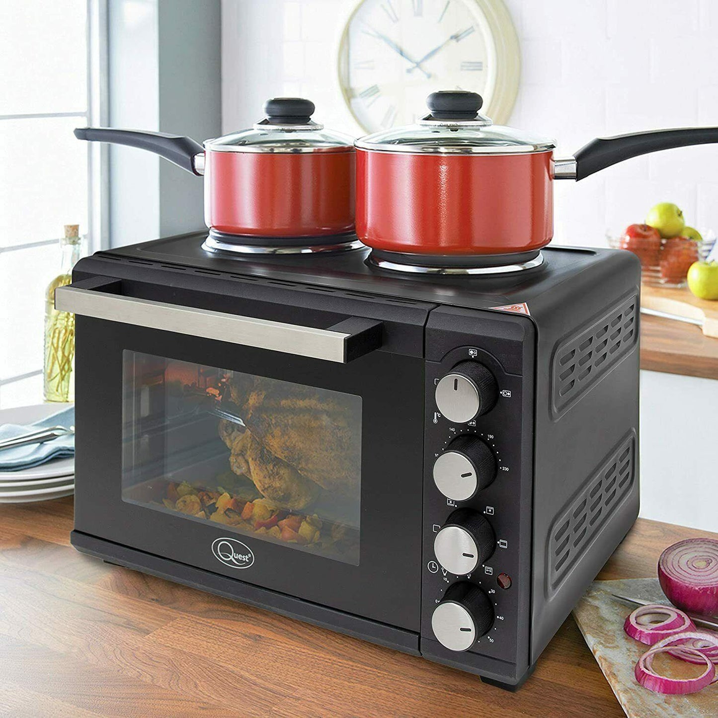 Quest 26 Litre Twin Hob Convection Oven - 35379