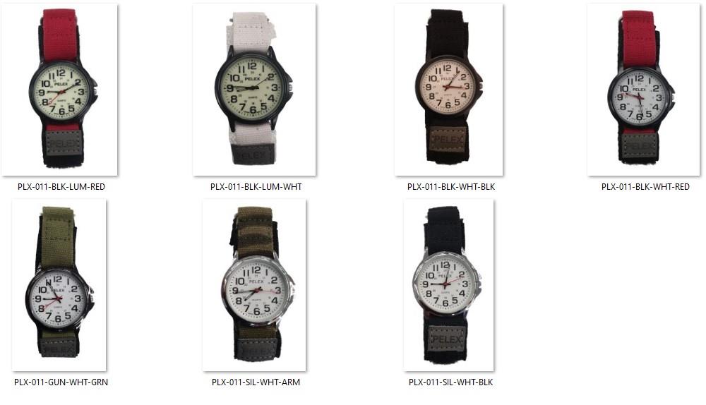 Pelex Mens Velcro Nylon Strap Watch PLX-011 Available Multiple Colour