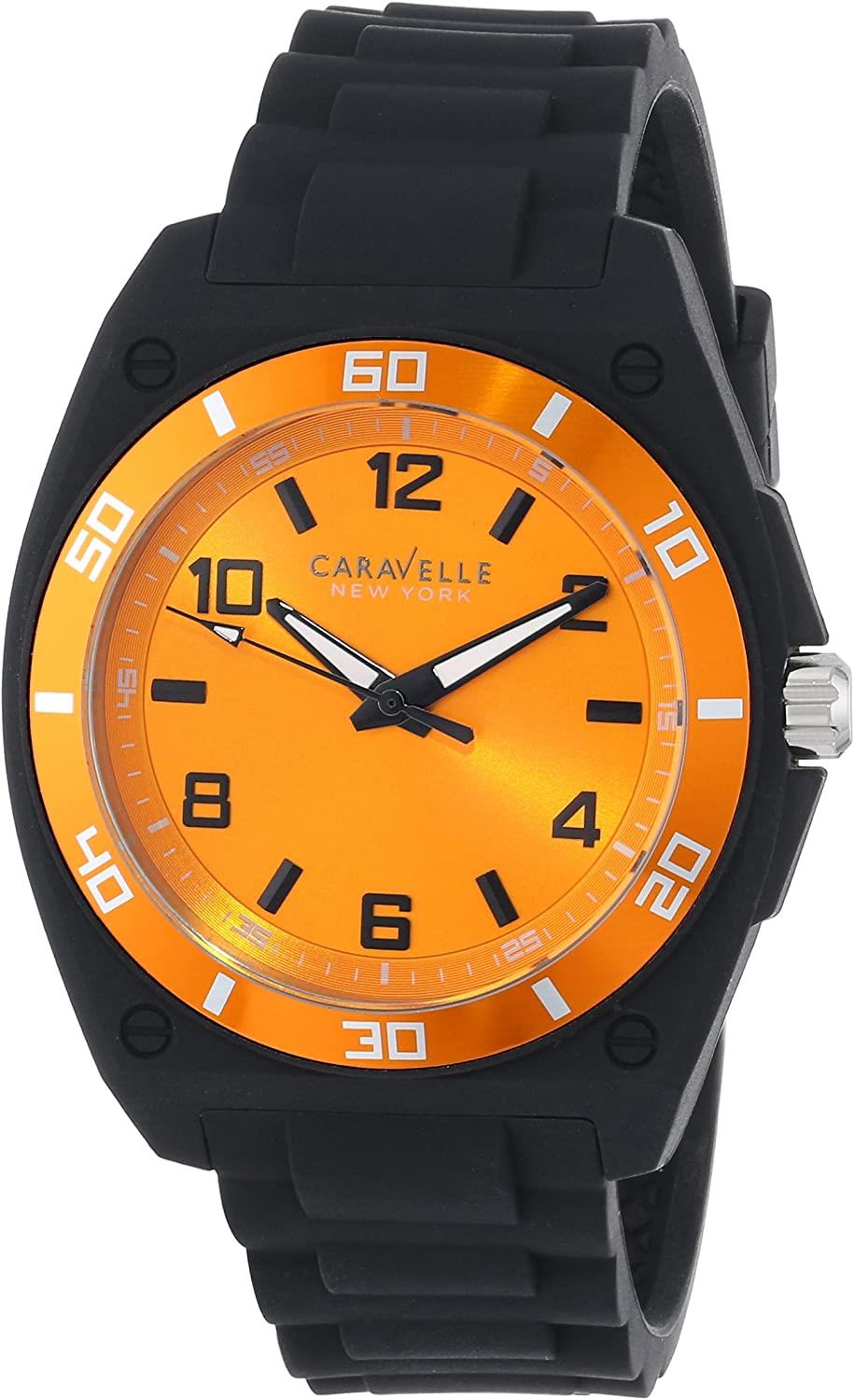 Caravelle Men's Analog Display Japanese Quartz Black Watch 45A112