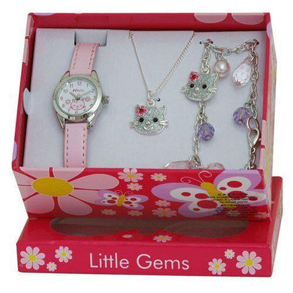 Ravel Girls Children Little Gems Watch & Jewellery Set Available Multiple Design R22 - CLEARANCE NEEDS RE-BATTERY