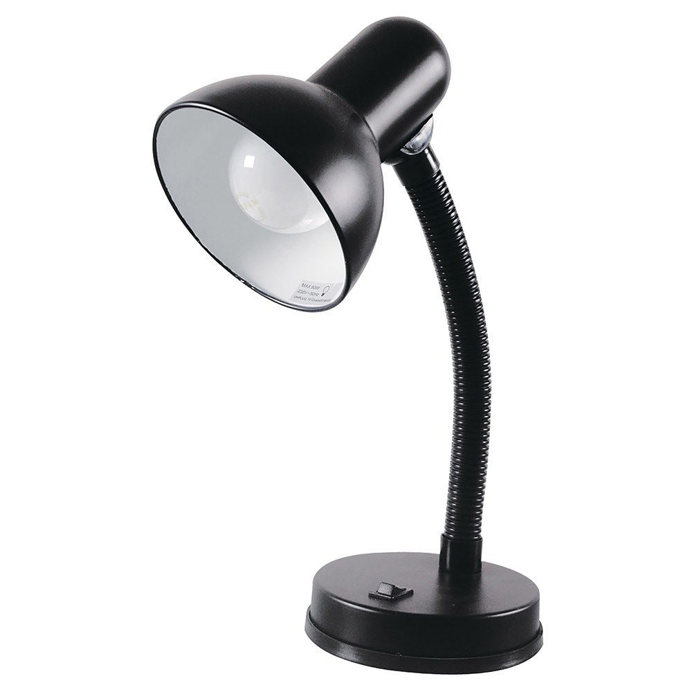 HomeLife 35w 'Classic' Flexi Desk Lamp - Onyx Black (Carton of 20)