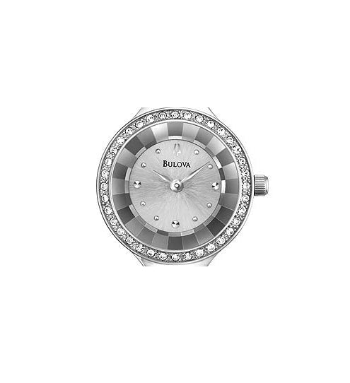 Bulova Ladies Crystal Silver Steel Bracelet Watch - 96l177