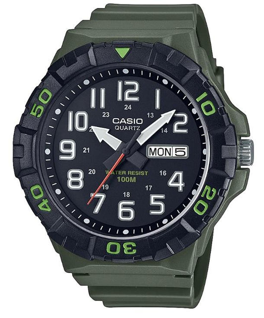 Casio Mens Quartz Analogue Karki Watch - Mrw-210h-3avdf