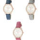 Henley Women's Fashion Petite Stones Multiple Colour Available Leather Strap Watch H06143