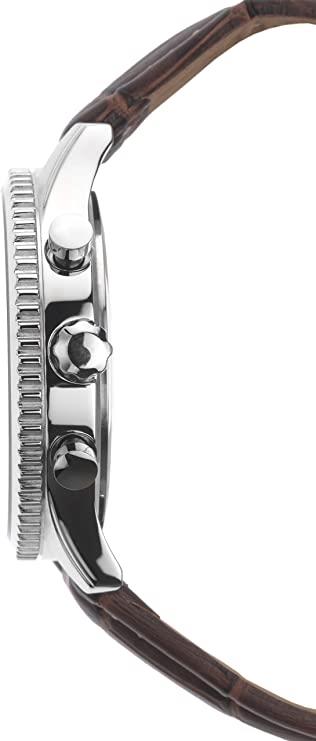 Sekonda Mens Quartz With Sports Chronograph Display And Leather Strap Watch 1563