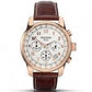 Sekonda Men's Chronograph Rose Gold Case Brown Leather Strap Watch 1144