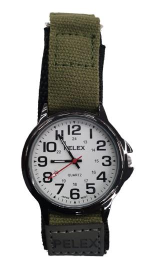 Mens watch with online velcro strap