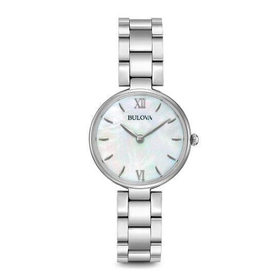 Bulova Classics White Mother Of Pearl Dial Ladies Watch 96l229