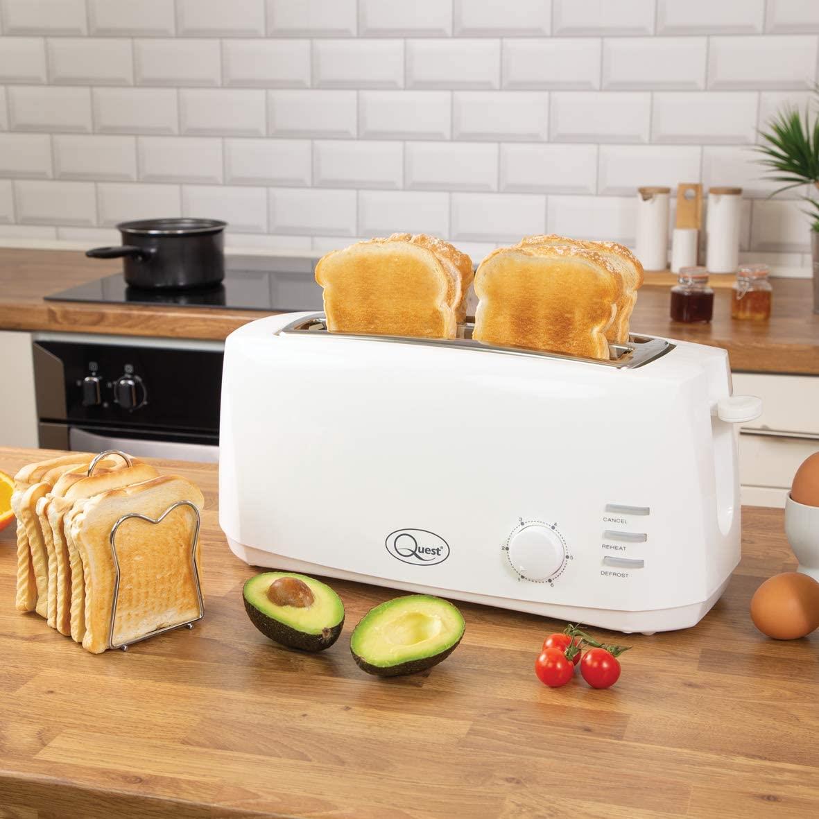 Quest 4 Slice Toaster White - 35049