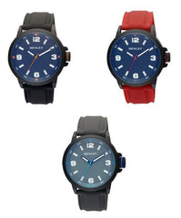 Henley Mens Blue Laser Lens Dial Silicone Sports Rubber Strap Watch H02202  Available Multiple Colour