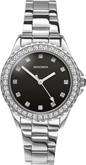 Sekonda Ladies Analogue Display Black Dial And Stainless Steel Bracelet Watch 2904