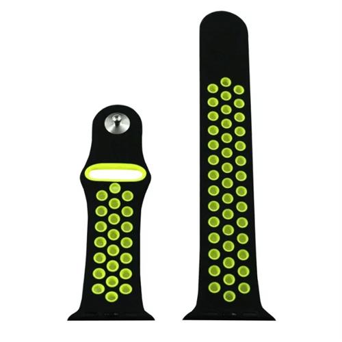 AP101 - Black/Yellow sports Silicone Strap To Fit Apple Smart Watch Strap Available size 38mm - 42mm