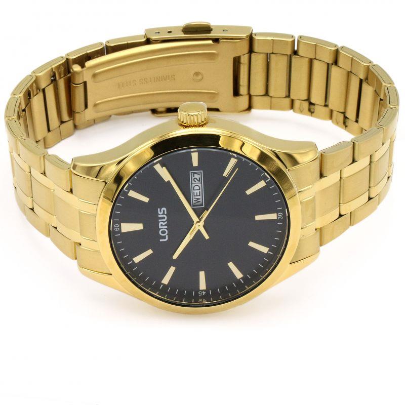 LORUS RH344AX9 Mens Gold Plated Bracelet Dress Watch