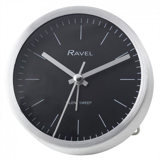 Ravel Quartz Metal Minimal Round Alarm Clock RC025 Available Multiple Colour