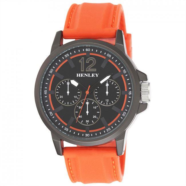 Henley Men's Big Multi Eye Silicone Strap Watch H02180