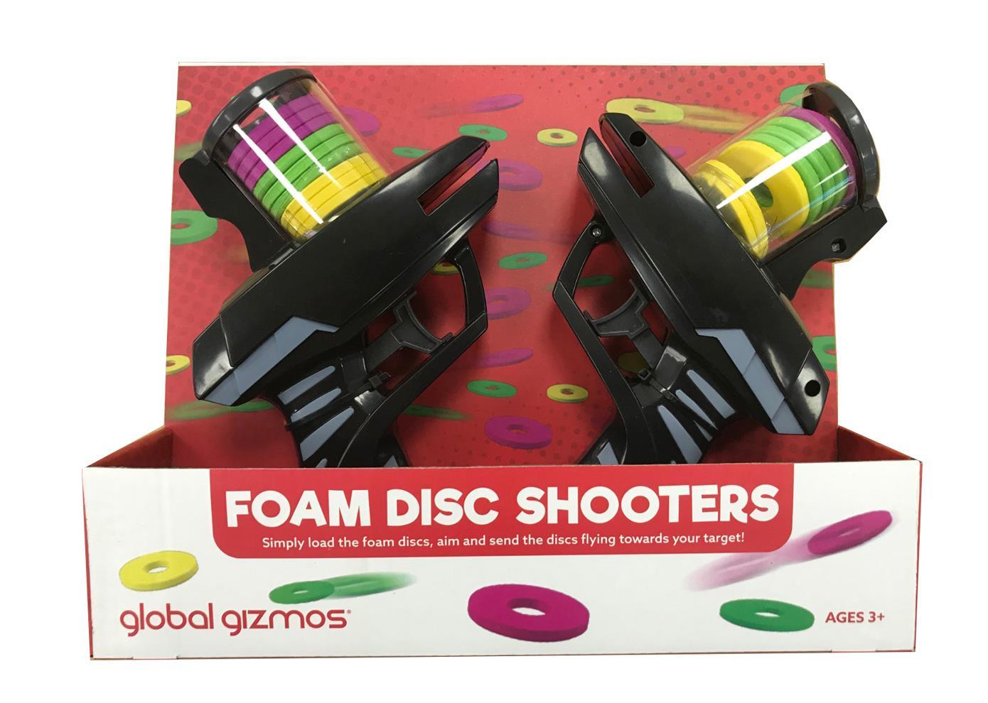 Global Gizmos 50310 Fun Twin Pack of Two Foam Disc Shooters