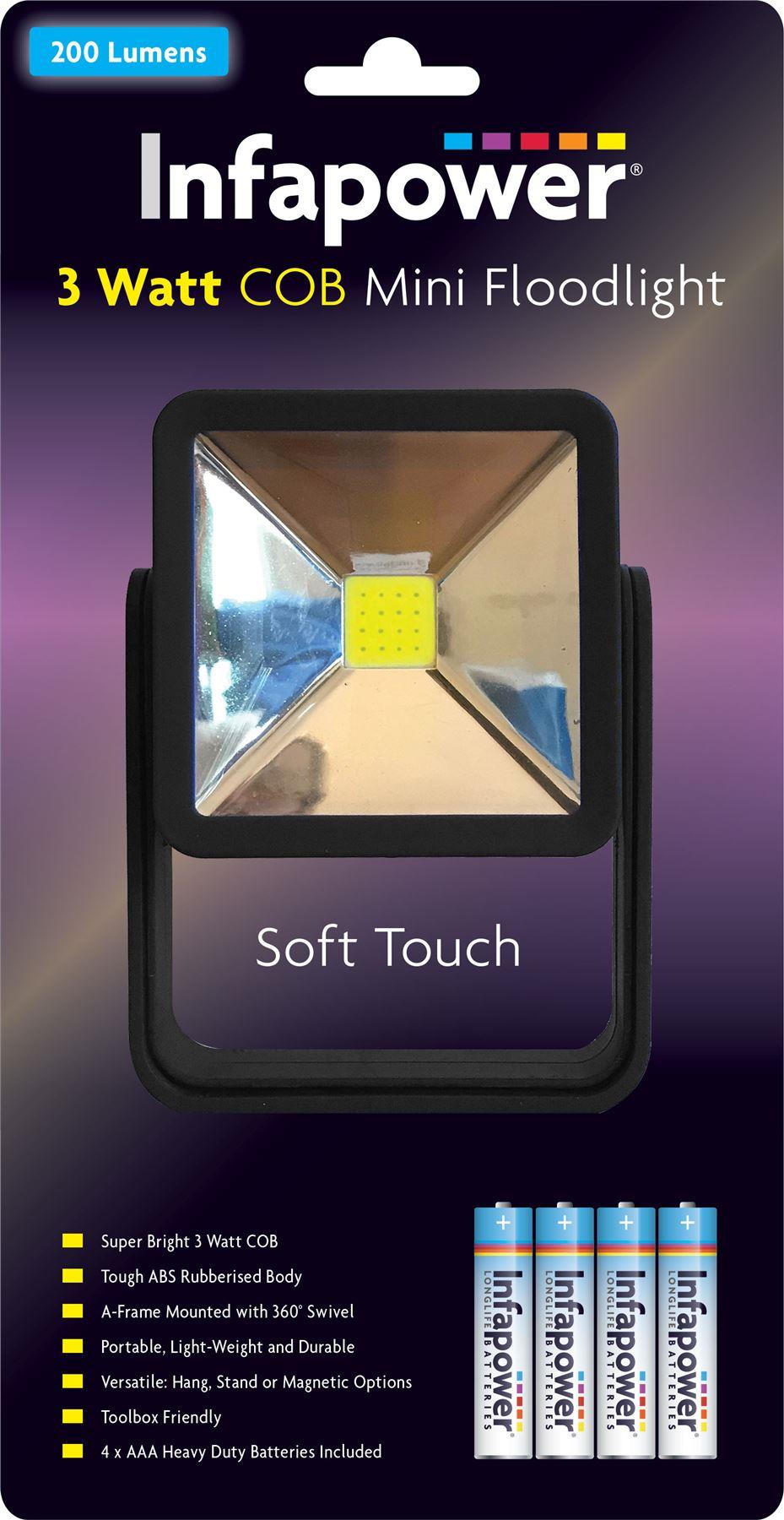 Infapower 3watt COB Mini Floodlight Soft Touch