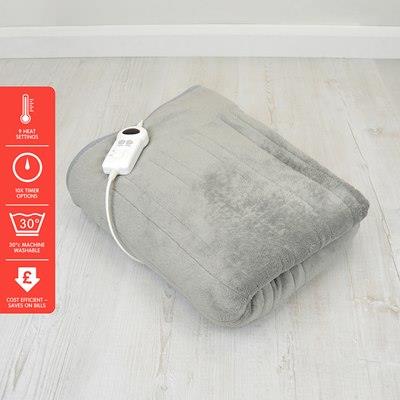 StayWarm 180x130cm Extra Large Heated Throw Blanket - Grey (Carton of 5)