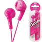 JVC Gumy Bass Boost Stereo headphones HA-F160-P- Peach Pink