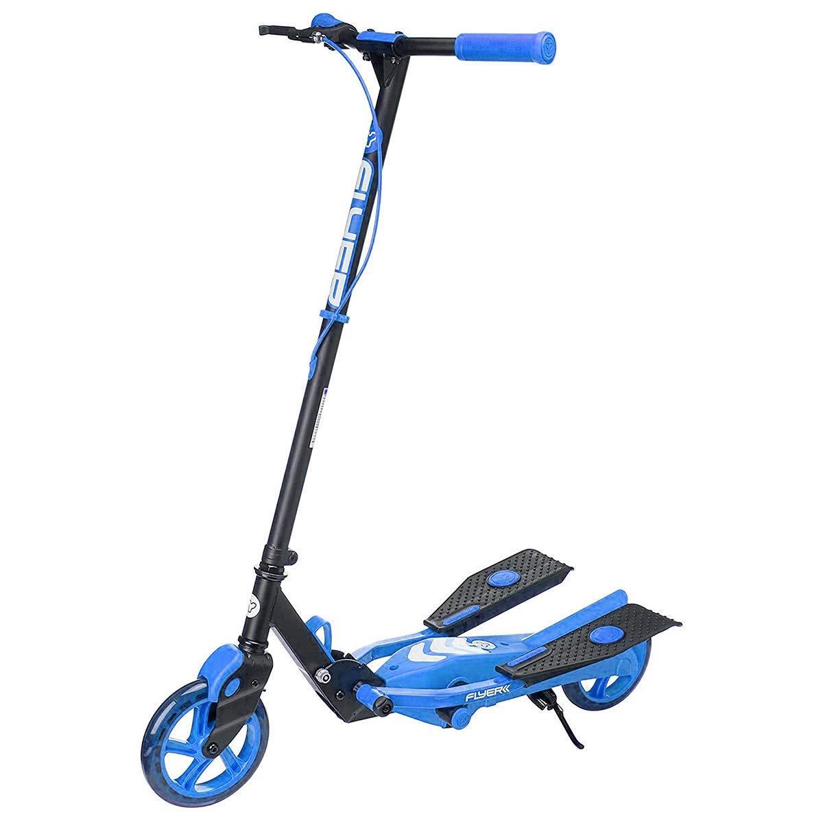 Yvolution Y Flyer Kids Foldable Pedalling Stepper Scooter ages 7+  Blue