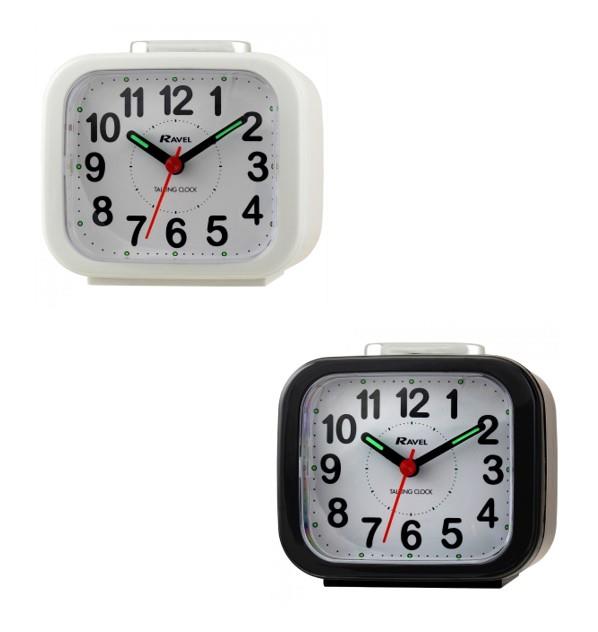 RAVEL TALKING QUARTZ ALARM CLOCK RCT1 AVAILABLE MULTIPLE COLOUR