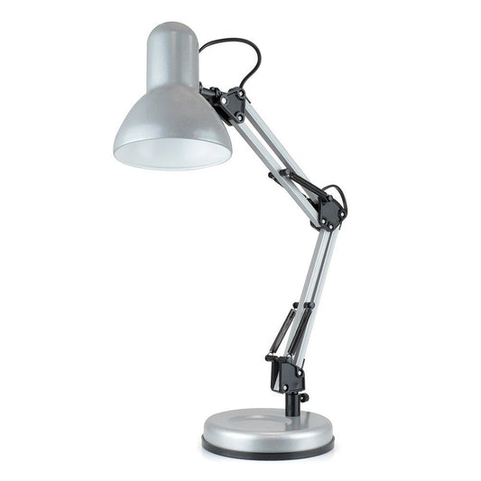 HomeLife 35w 'Swing Poise' Hobby Desk Lamp - Strato Silver (Carton of 6)