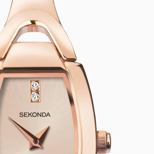 Sekonda Ladies Watch Rose Gold Case & Alloy Bracelet With Rose Dial 2768