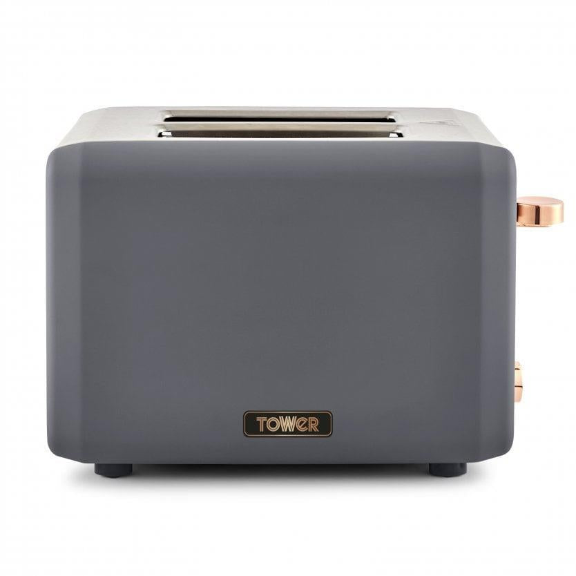 Tower Cavaletto Grey/Rose Gold Kettle & Toaster Set