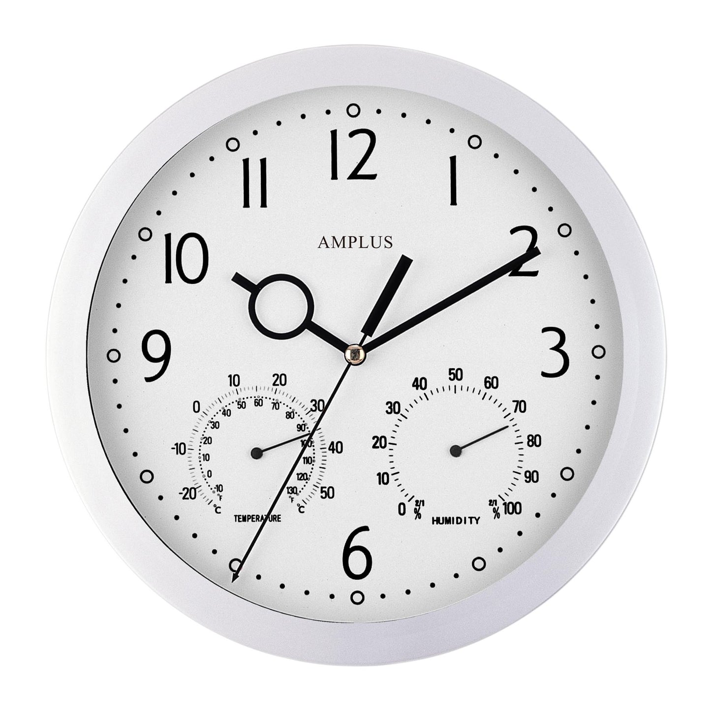 Amplus Multi Dial 10" Wall Clock WHITE TA1703W
