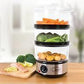Quest 3 Tier Food Steamer 3 Separate Compartments 400 W