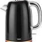 Tower 1.7L Kettle  & 2 Slice Toaster Black and Rose Gold Combo Set