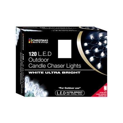 Christmas Workshop 120 LED Clear Outdoor Candle Chaser Light (Carton of 4)